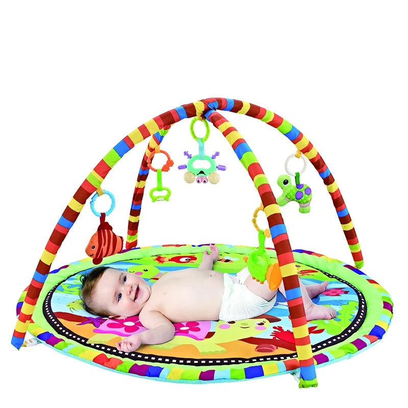 Multifunctional Baby Play Mat with Sound Pendant for 0-12 Months