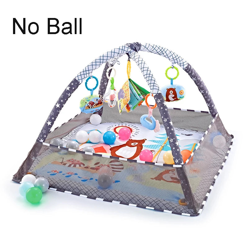 Multifunctional Baby Play Mat with Sound Pendant for 0-12 Months