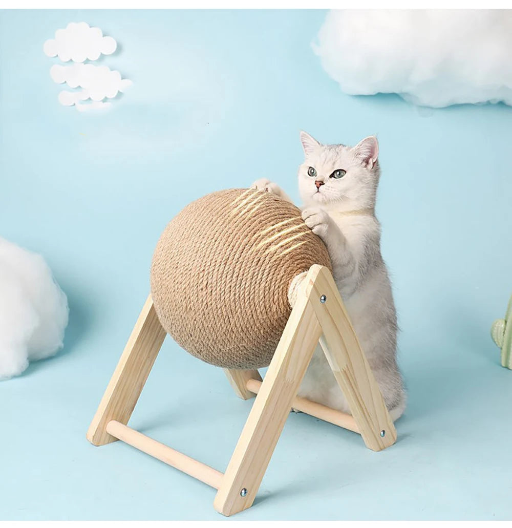 Cat Scratching Ball Toy Kitten Sisal Rope Ball Board Grinding Paws Toys Cats Scratcher Wear-resistant Pet Furniture supplies