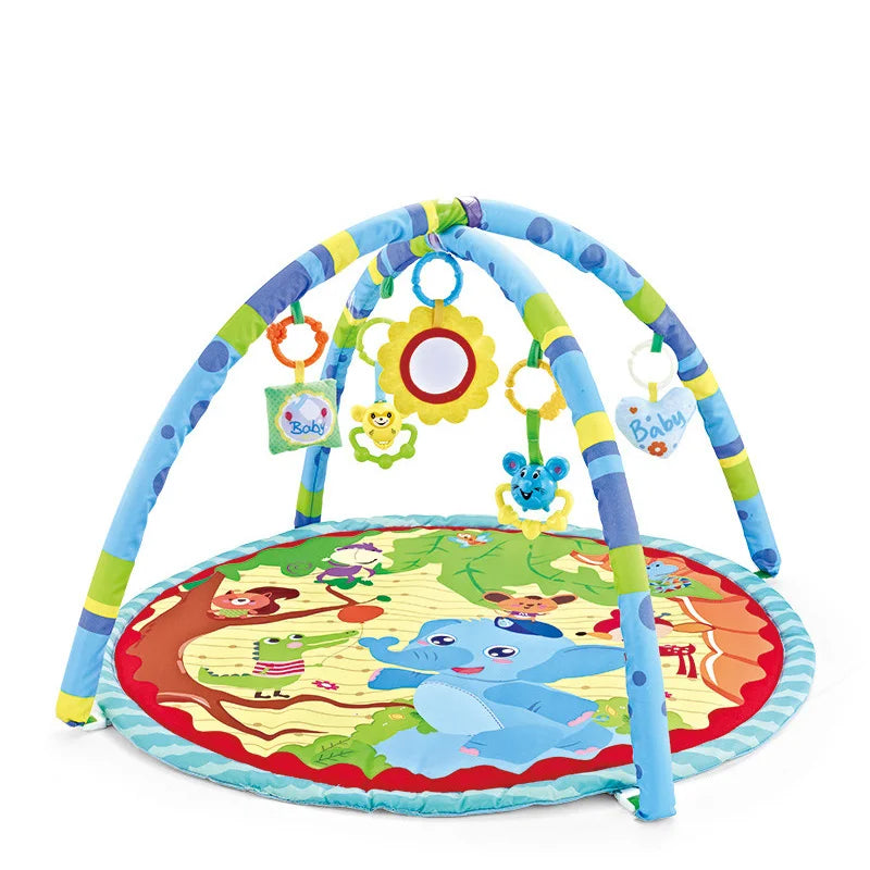 Multifunctional Baby Play Mat with Sound Pendant for 0-12 Months