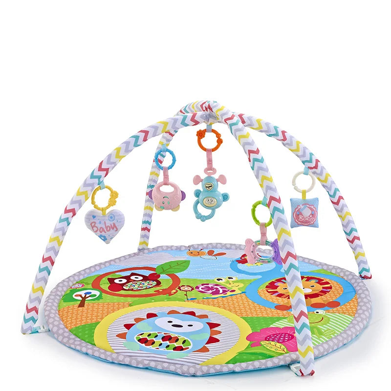 Multifunctional Baby Play Mat with Sound Pendant for 0-12 Months