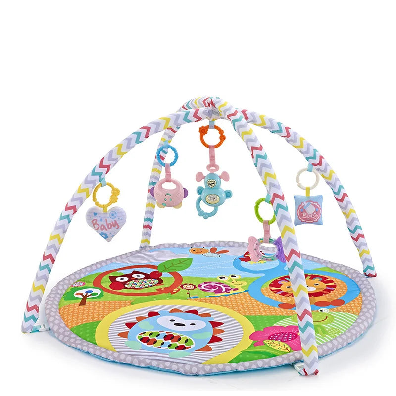 Multifunctional Baby Play Mat with Sound Pendant for 0-12 Months