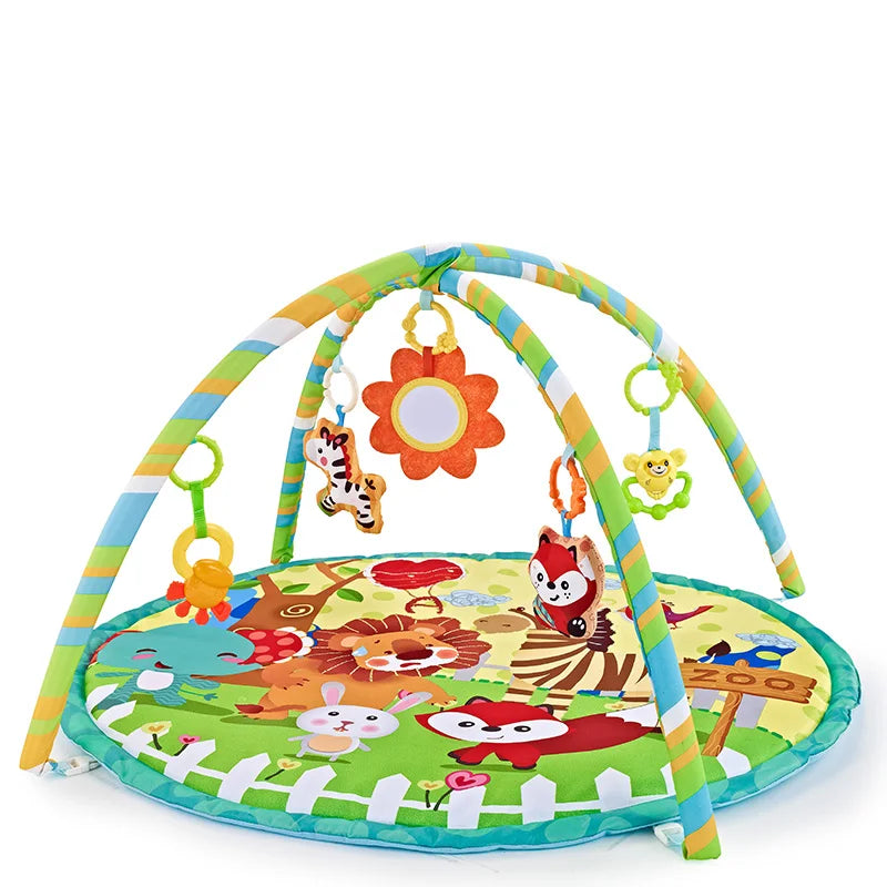 Multifunctional Baby Play Mat with Sound Pendant for 0-12 Months