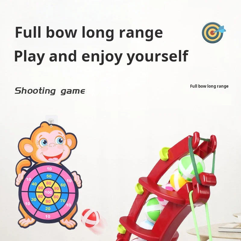 Montessori Slingshot Sticky Ball Dartboard Game