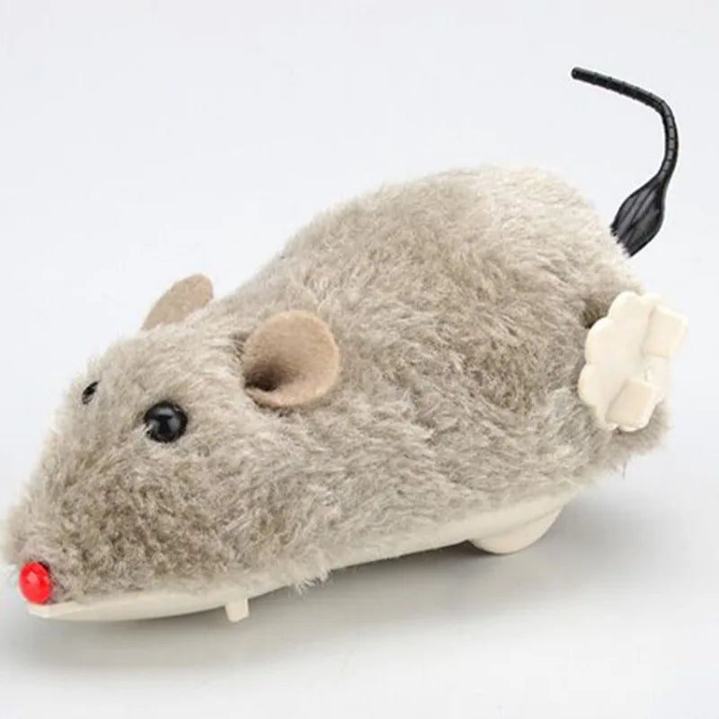 Cat Toy Clockwork Simulation Mice Battery Free Durable Indoor Cats Get High Relieve Boredom Interactive Plush Toys Pet Supplies