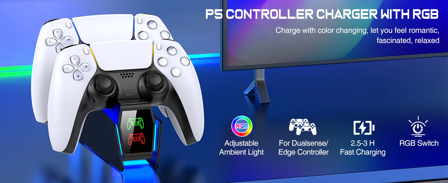 RGB Controller Charging Station for PS5