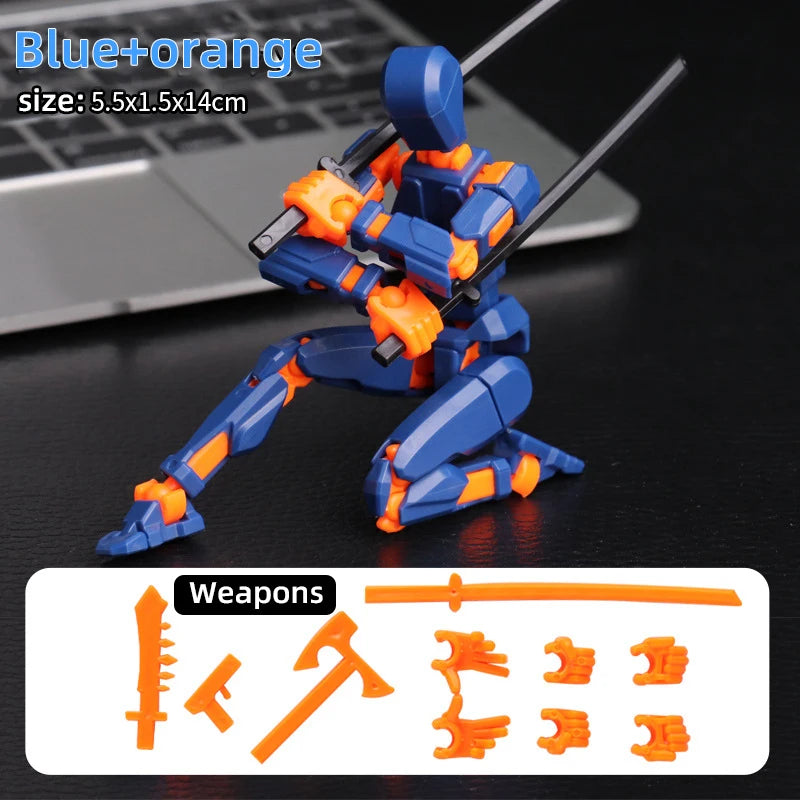 Multi-Jointed Movable Shapeshift Robot 3D Printed Mannequin Dummy Action Figures - 13 Pieces