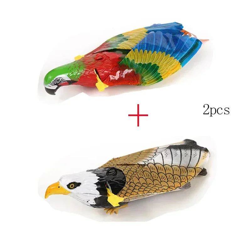 Simulation Bird Interactive Cat Toys Electric Hanging Eagle Flying Bird Cat Teasering Play Cat Stick Scratch Rope Pet Toys