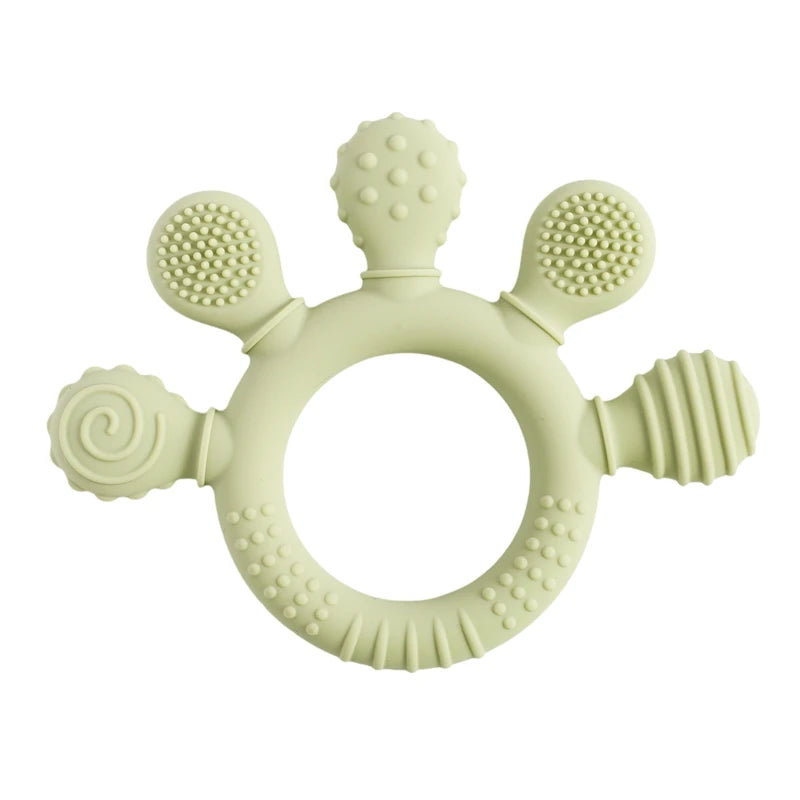 Silicone Teether Ring – Baby Sensory Toy