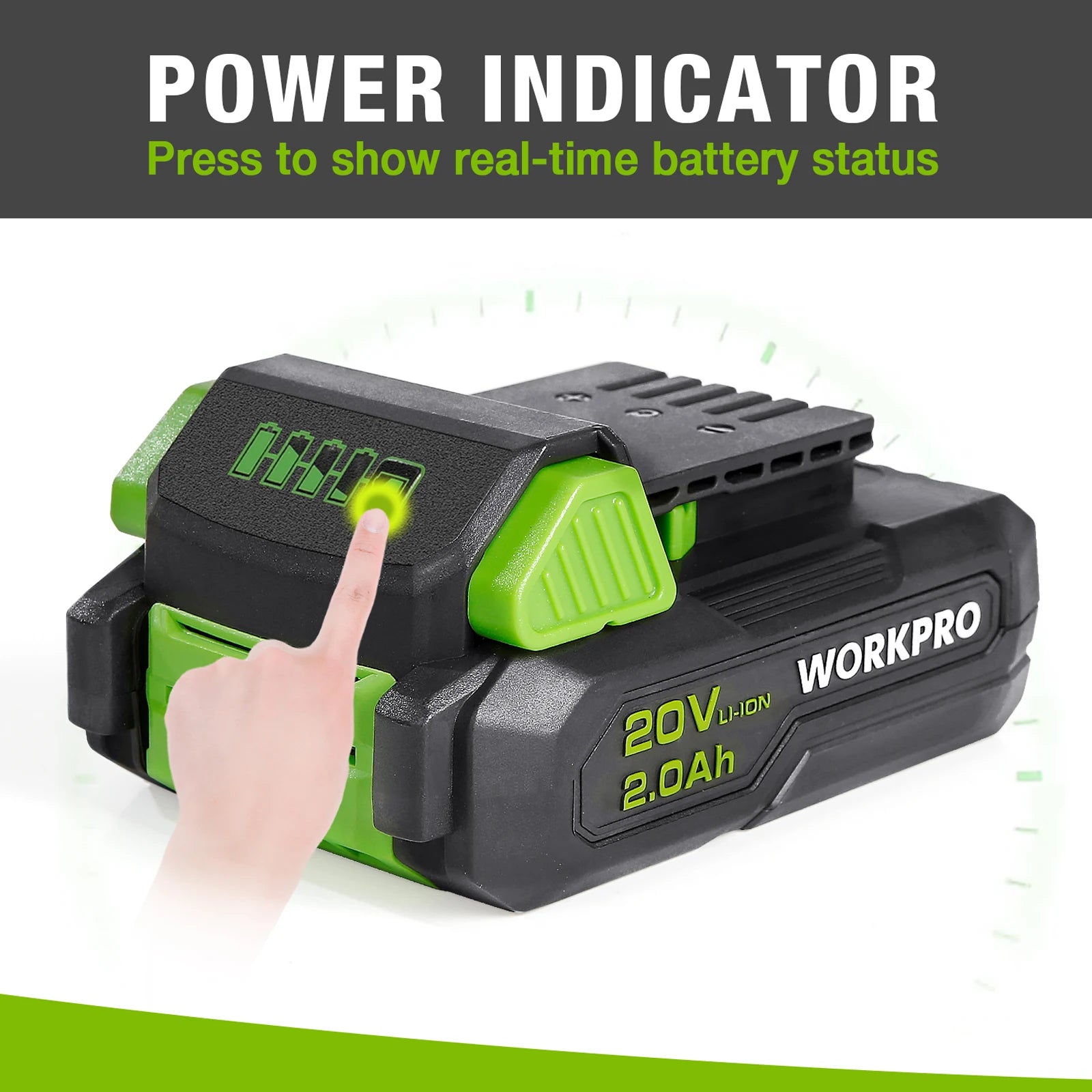 WORKPRO 20V 2.0Ah/4.0Ah Lithium-ion Battery Pack  12V 2.0Ah Li-ion Battery Pack Power Tool Accessories Battery Pack