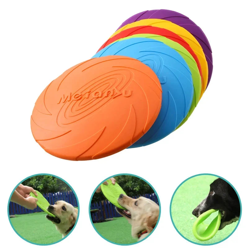 Silicone Flying Disc Dog Toy – 15/18/22cm