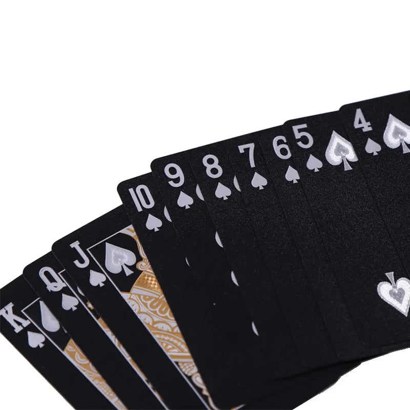 Black Gold Waterproof Playing Cards