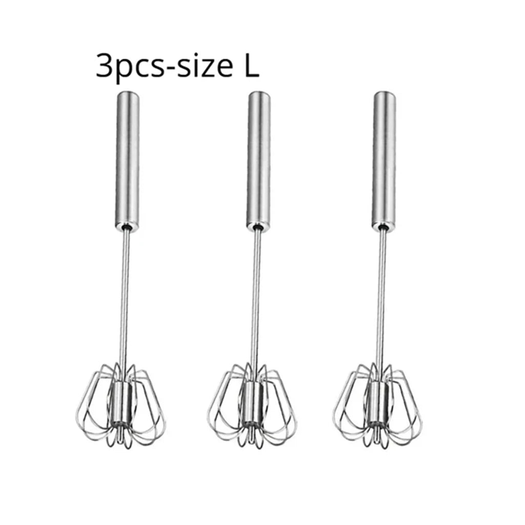 Semi-Automatic Stainless Steel Egg Beater Mixer Hand Whisk