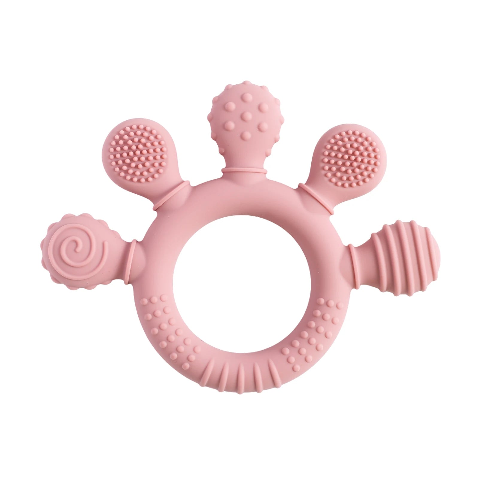 Silicone Teether Ring – Baby Sensory Toy