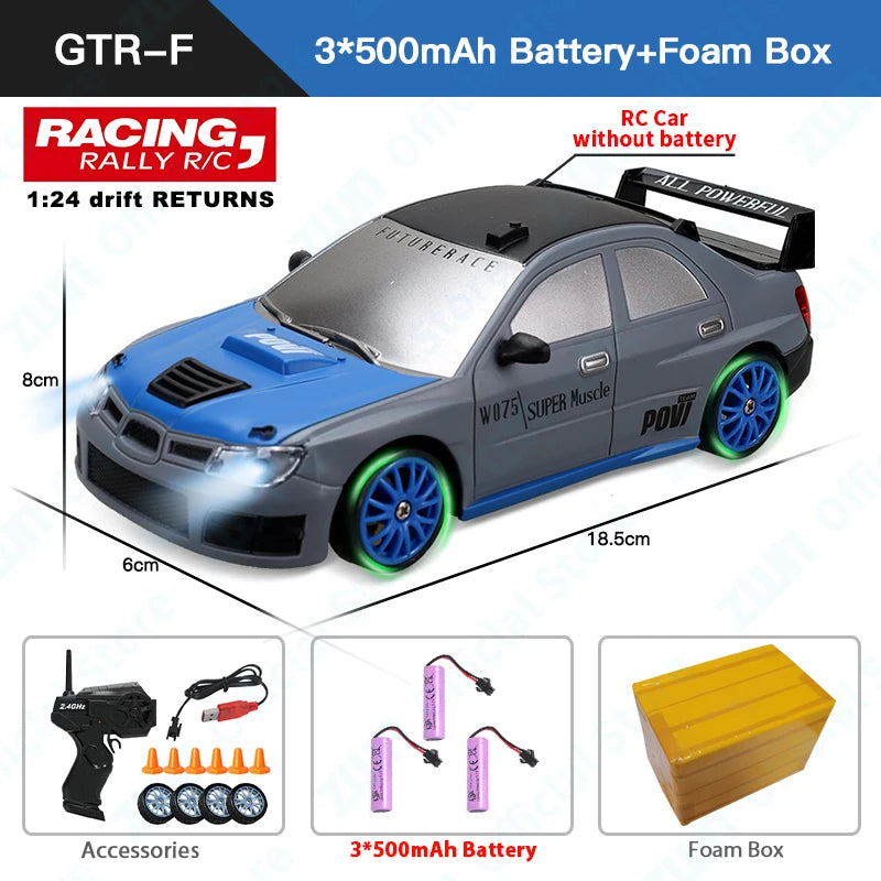 ZWN 1/24 RC Drift Car - High-Speed Remote Control Electric Vehicle