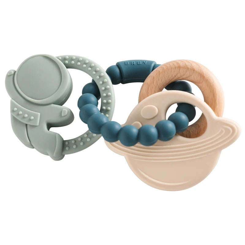 Silicone Teether Ring – Baby Sensory Toy