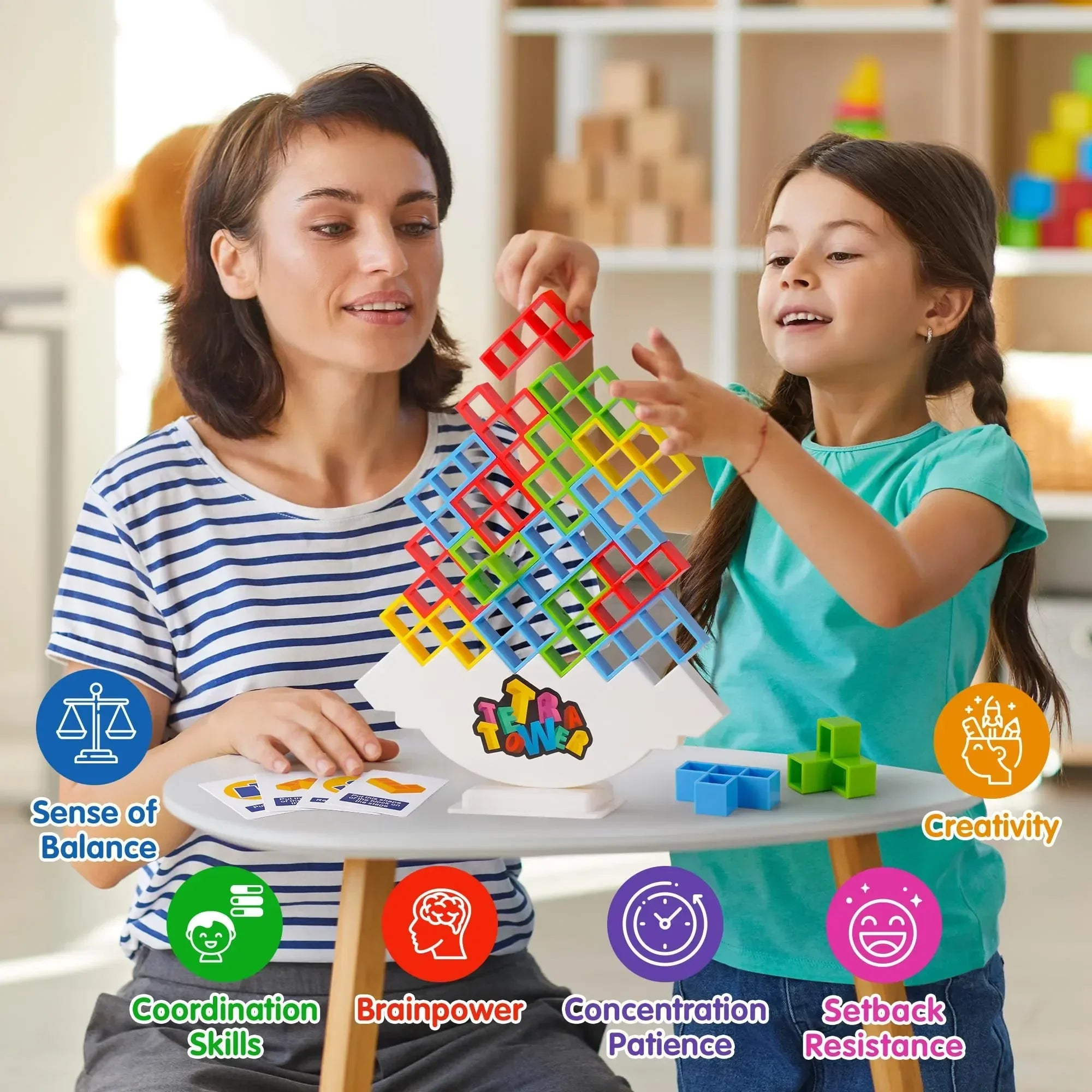 Tetra Tower Stacking Game (32PCS)