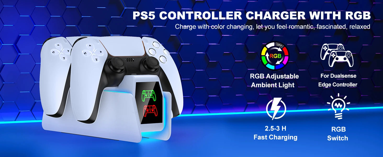 RGB Controller Charging Station for PS5