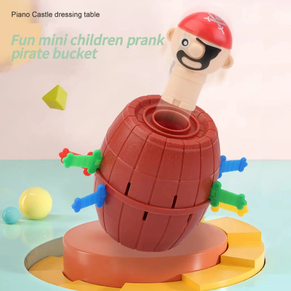 Mini Pirate Barrel Toy - Lucky Game with Jumping Pirates