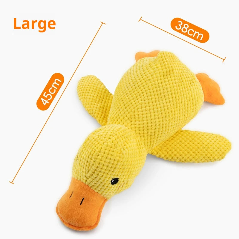 Dog toy plush companion sleeping duck bite resistant teeth grinding sound relief duck sound toy