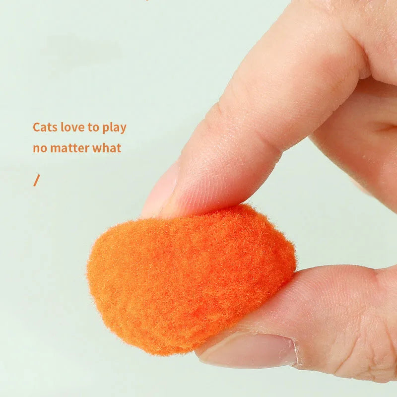 Cat Plush Ball Shooting Gun Relieving Depression Self Hi Silent Ball Cat Toy Plush Ball Micro Elastic Static Sticking Plush Ball