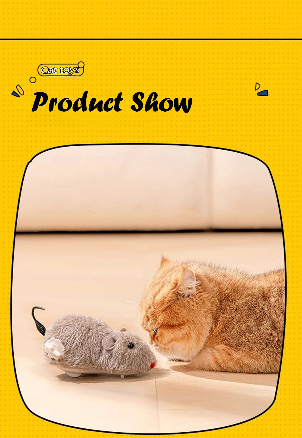 Cat Toys Clockwork Simulation Mouse No Batteries Durable Indoor Cat Hi-Lo Relieve Boredom Interactive Plush Toys Pet Toys