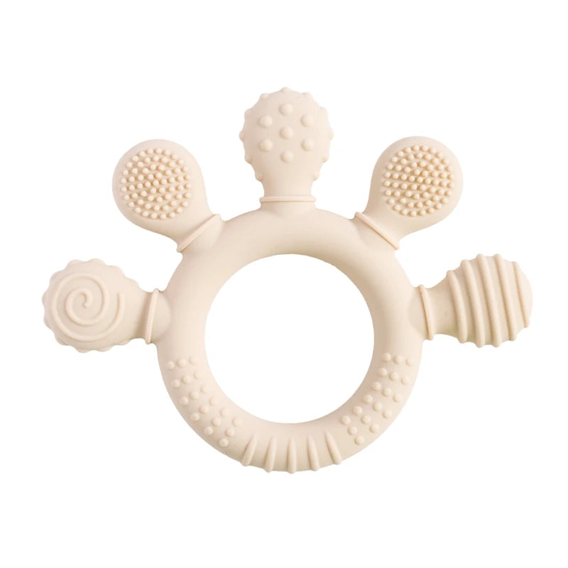 Silicone Teether Ring – Baby Sensory Toy