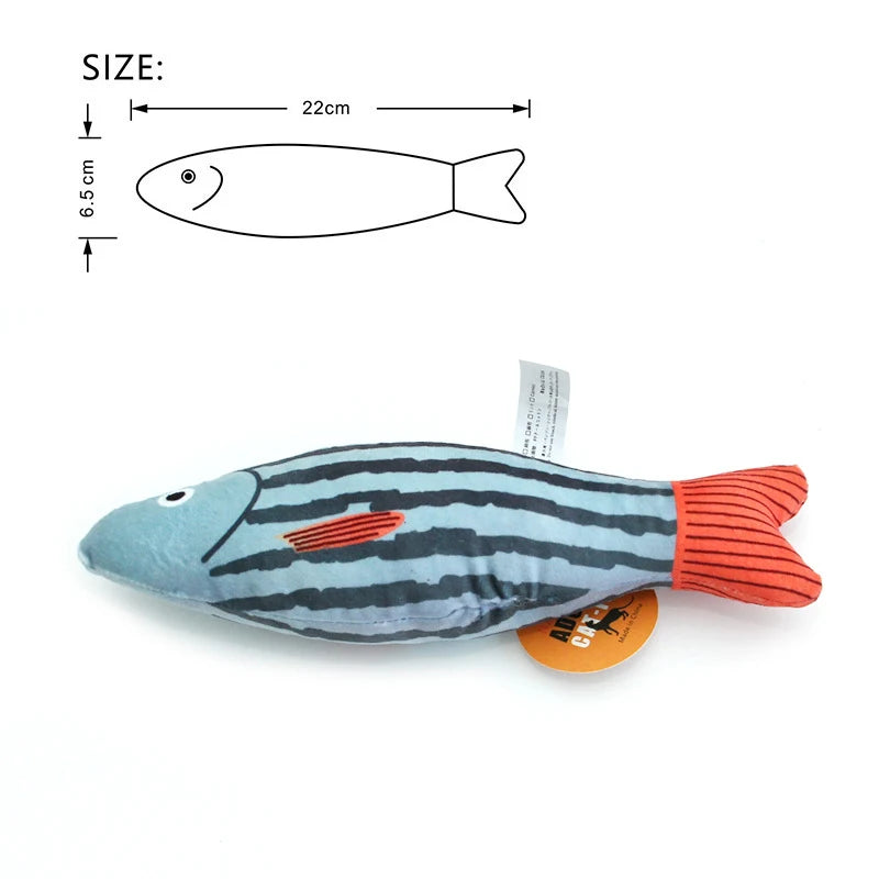 Cat Toy Catnip 3D Simulation Fish Goldfish Kitten Toys Pillowfish Interactive Sounding Cat Chew Bite Plush Toys Cat Supplies