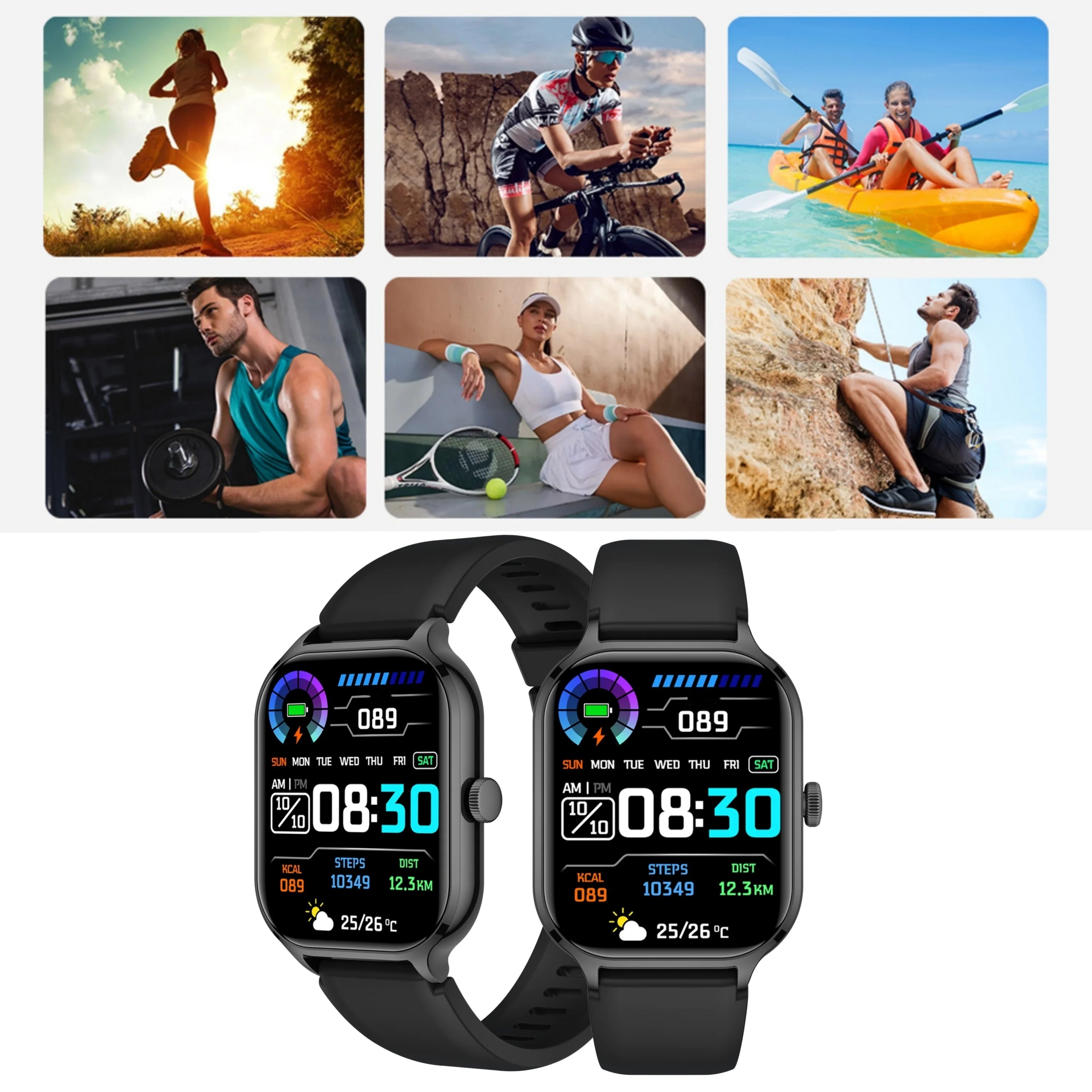 Smart Watch with Wireless Calling, Multi-Sport Mode & APP Reminders for iPhone/Android