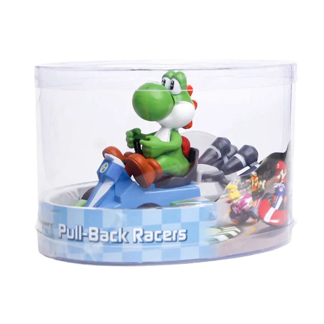 Super Mario Pull Back Cars - Yoshi, Donkey Kong, Bowser, Luigi, Princess Peach & Toad