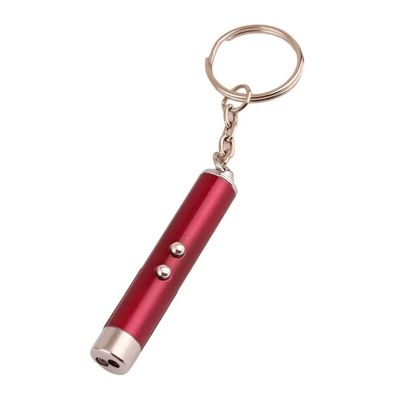 Mini Cat Dog 4mW Red Laser Light Pointer Toy - 2-in-1 LED Training Pen