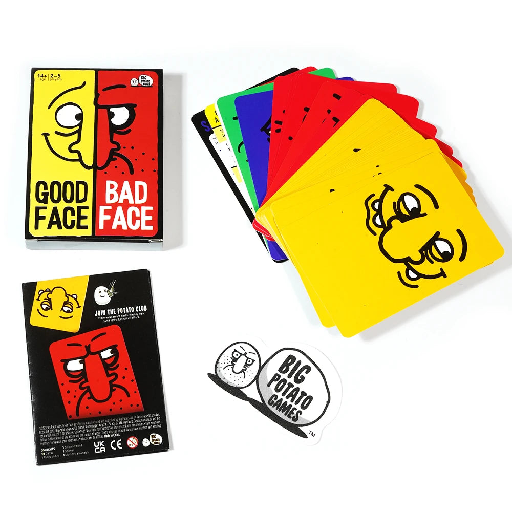 Good Face Bad Face Card Game - Hilarious Party & Travel Game