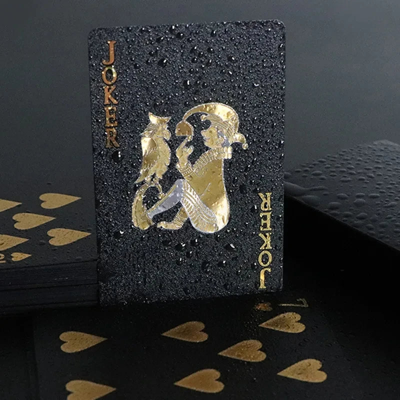 Black Gold Waterproof Playing Cards