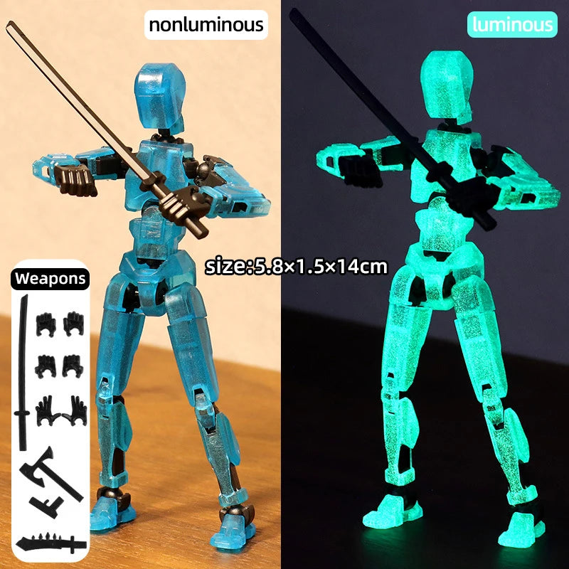 Multi-Jointed Movable Shapeshift Robot 3D Printed Mannequin Dummy Action Figures - 13 Pieces