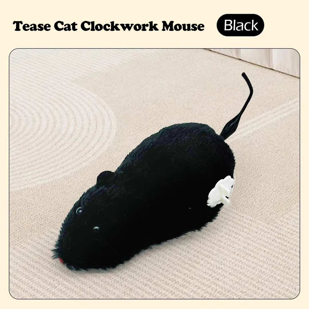 Cat Toys Clockwork Simulation Mouse No Batteries Durable Indoor Cat Hi-Lo Relieve Boredom Interactive Plush Toys Pet Toys