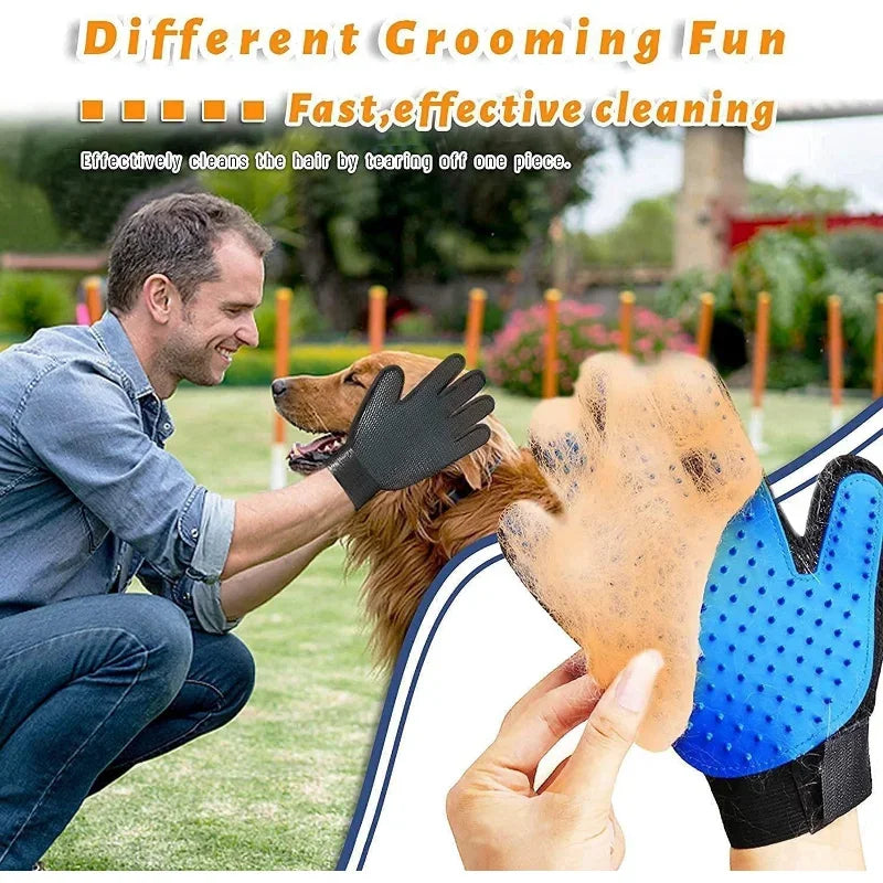 Pet Grooming Kit for Dogs, Cats, & Rabbits – 2-Sided Brush & Cleaning Glove