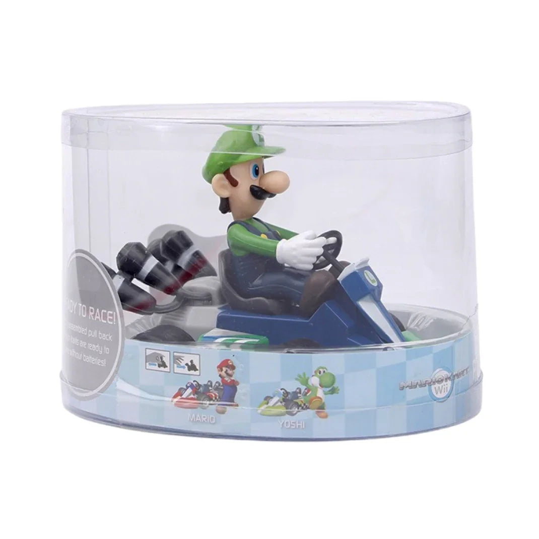 Super Mario Pull Back Cars - Yoshi, Donkey Kong, Bowser, Luigi, Princess Peach & Toad