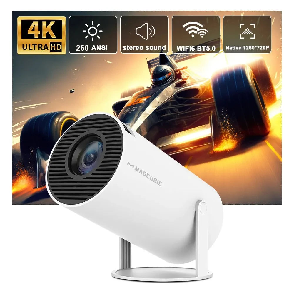 Magcubic HY300 Pro 4K Android Projector – Dual WiFi6, BT5.0, 260 ANSI Lumens