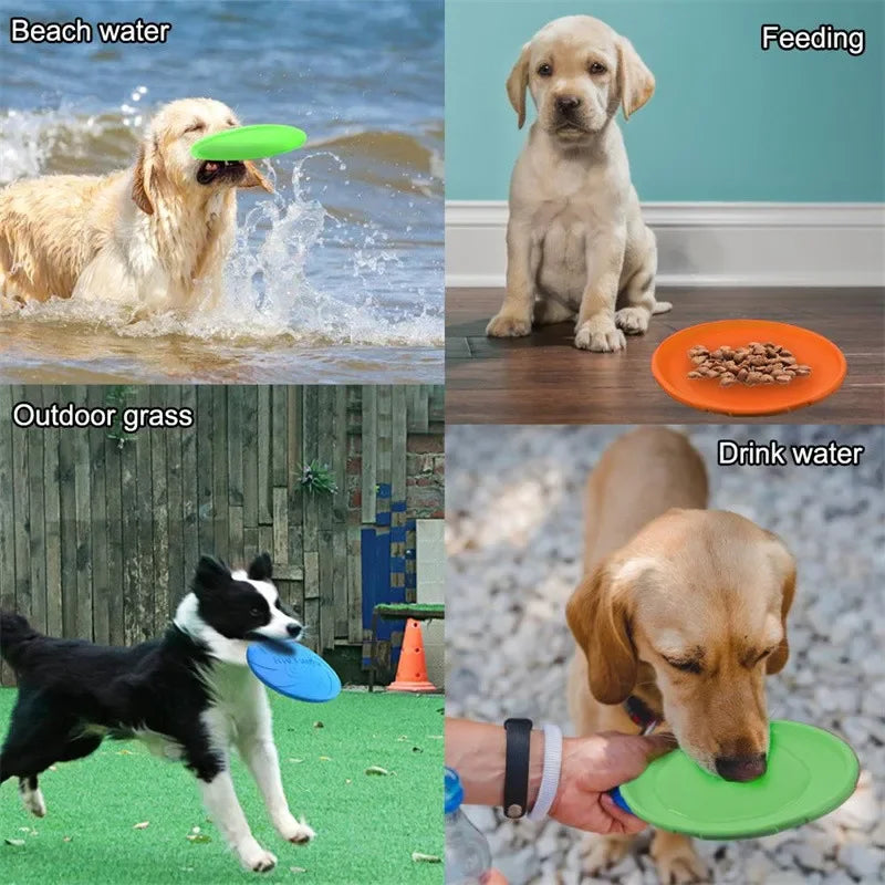 Silicone Flying Disc Dog Toy – 15/18/22cm