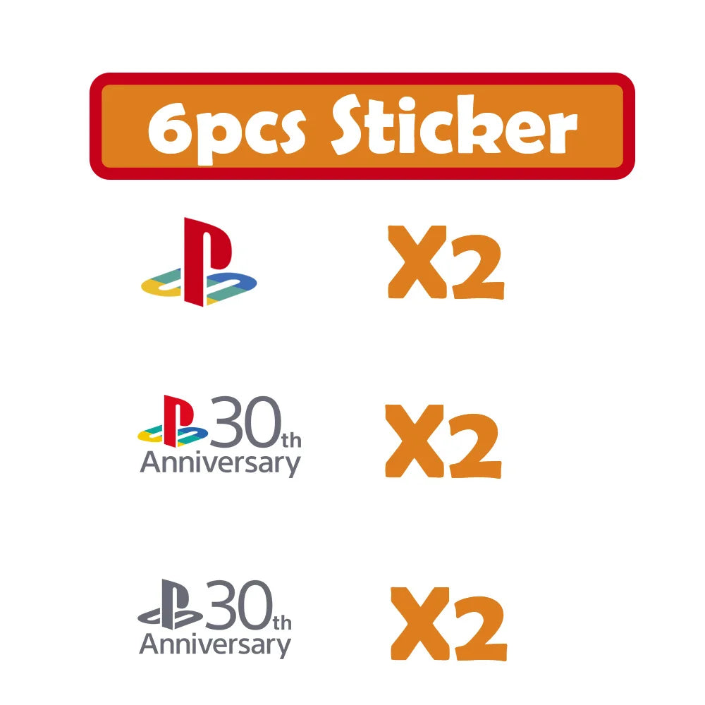 Limited 30th Anniversary for PS5 Fat Faceplate Vinyl Logo Sticker Playstation 5 Slim Console Cover Face Plate Shell Replacement