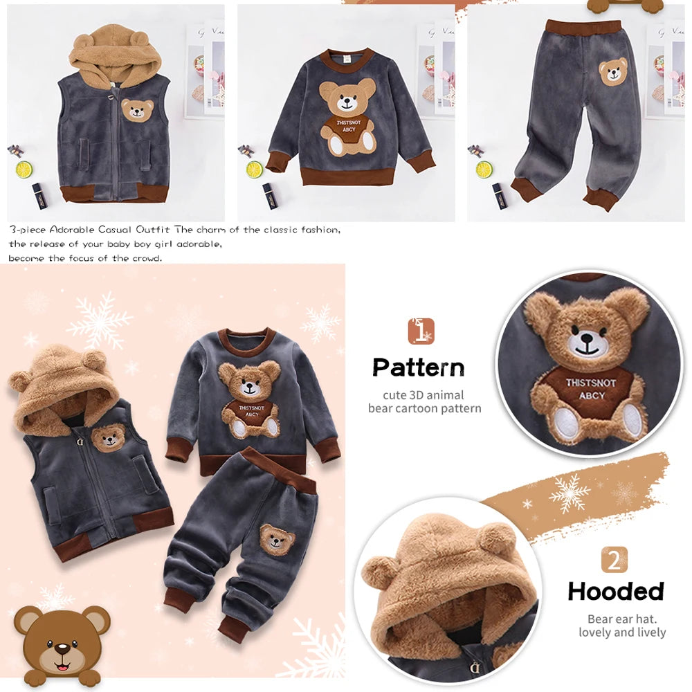 3PCS Toddler Baby Outfit Set