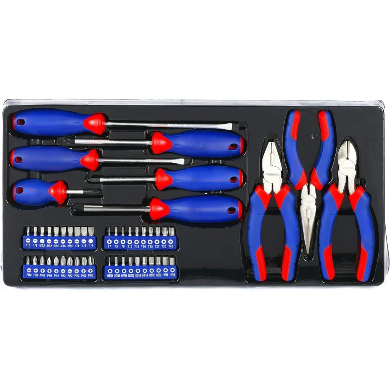 408 Mechanical Tools Suit,Universal Household Maintenance Tools Kit,Belt 3 One Drawer Heavy Duty Metal Box,Hand Tool Kit Suit