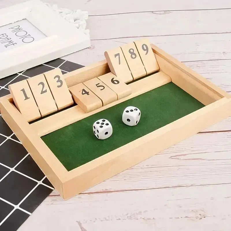 Deluxe 4-Sided Shut The Box Board Game Set