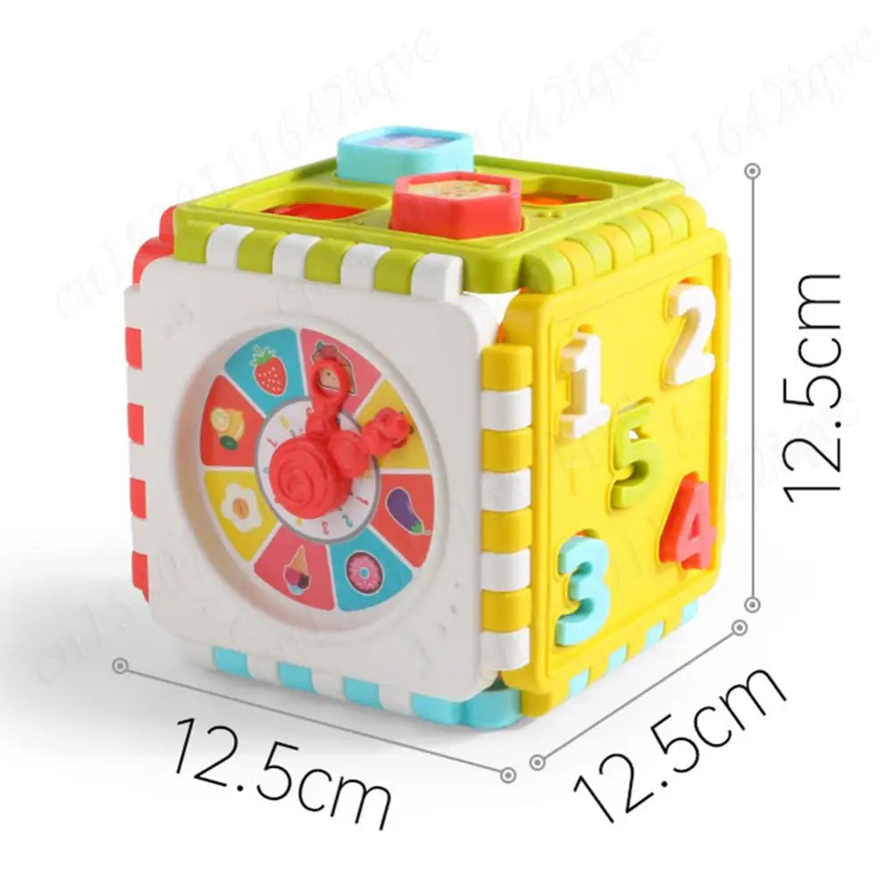 Toddler Activity Cube Box Sorting Toy with Piano & Puzzle