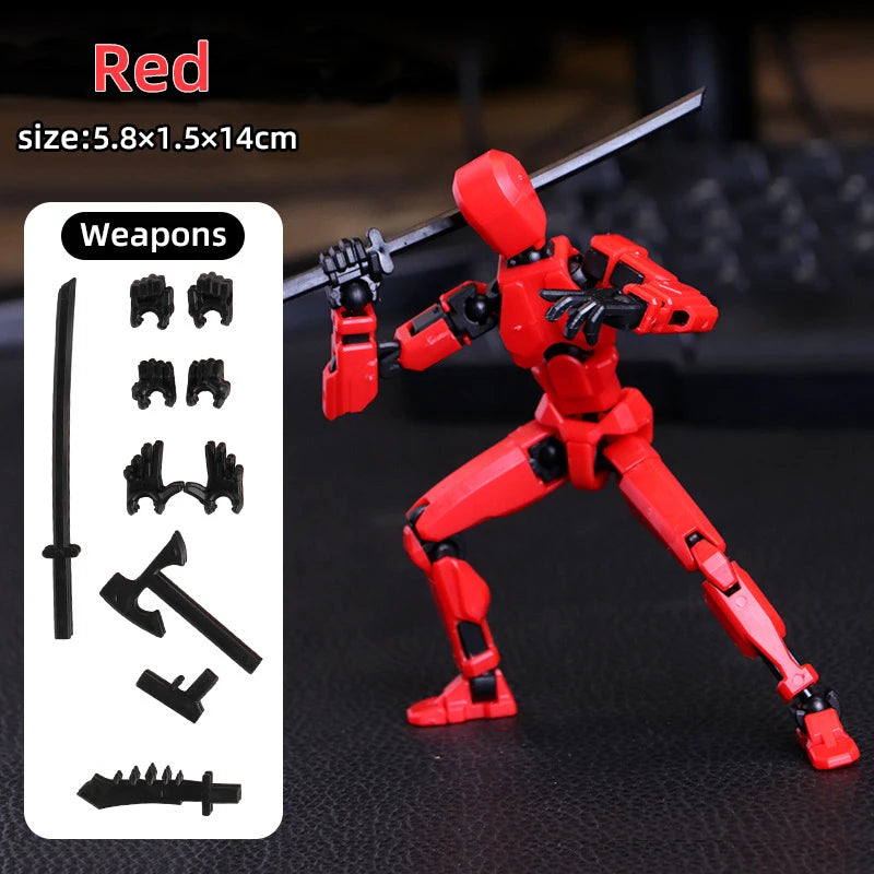 Multi-Jointed Movable Shapeshift Robot 3D Printed Mannequin Dummy Action Figures - 13 Pieces