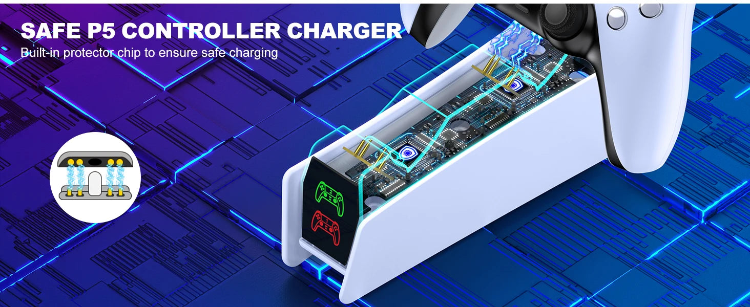 RGB Controller Charging Station for PS5