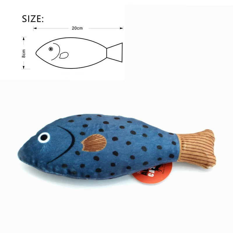 Cat Toy Catnip 3D Simulation Fish Goldfish Kitten Toys Pillowfish Interactive Sounding Cat Chew Bite Plush Toys Cat Supplies