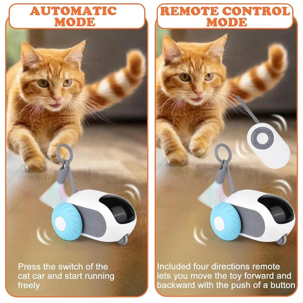 Automatic Rolling Remote Control Toy Car Interactive Cats Toy Pet and Kitten Supplies Toys for Cat Accessories Games Cats Stuff