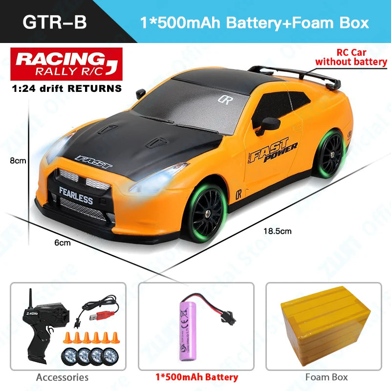 ZWN 1/24 RC Drift Car - High-Speed Remote Control Electric Vehicle