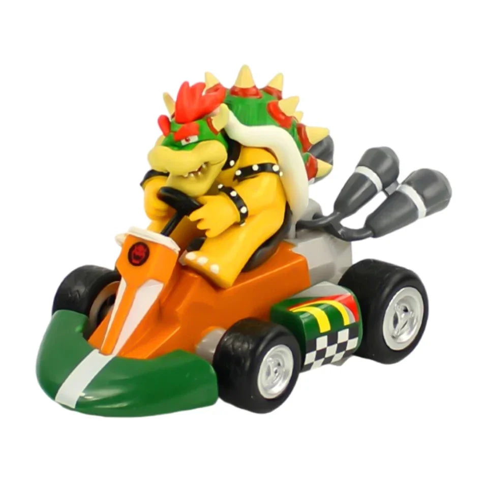 Super Mario Pull Back Cars - Yoshi, Donkey Kong, Bowser, Luigi, Princess Peach & Toad